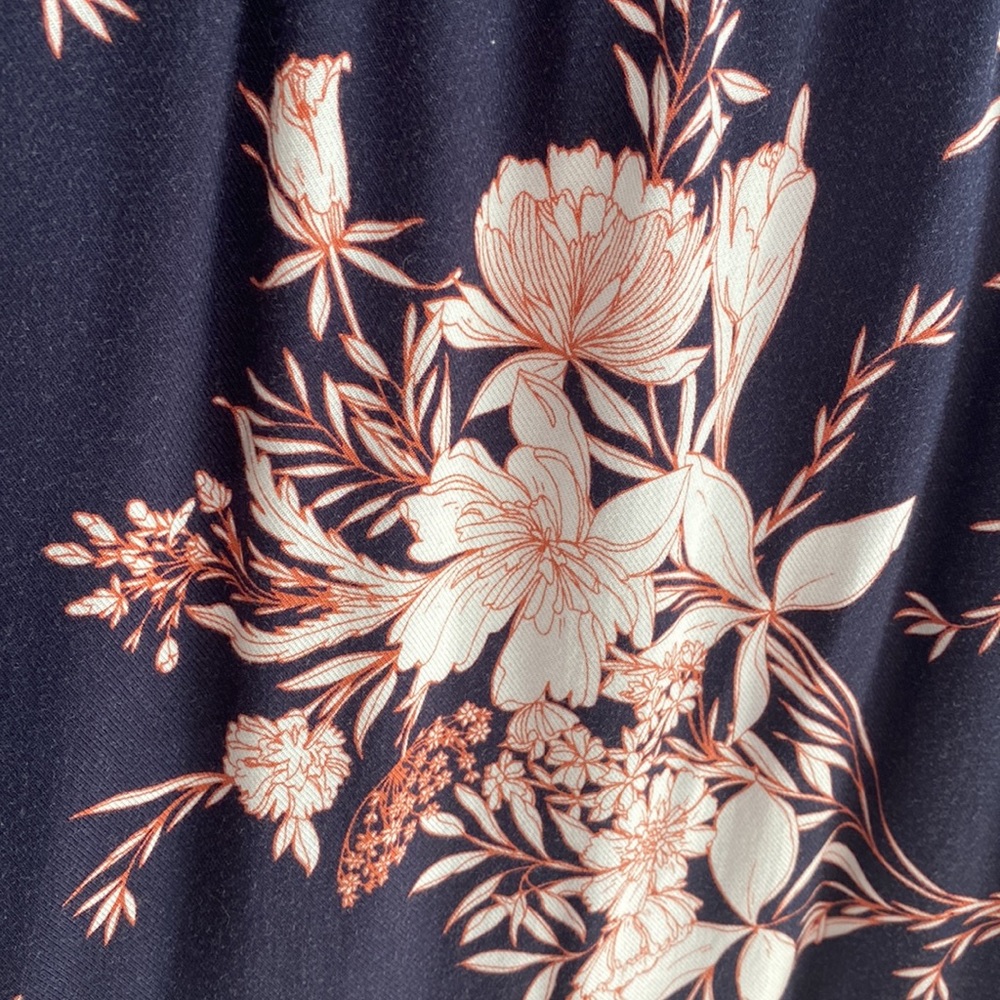 SALE!  Isabel Maternity Navy Floral Empire Waist Dress - Picture 3 of 8